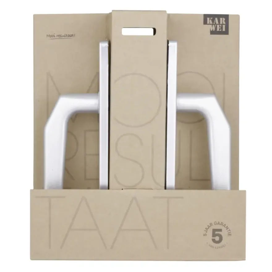 Karwei deurkruk set Daan recht schild sleutelgat 56 mm aluminium