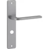 Karwei deurkruk set Enzo recht schild vrij-bezet sluiting 63/8 mm RVS look aluminium