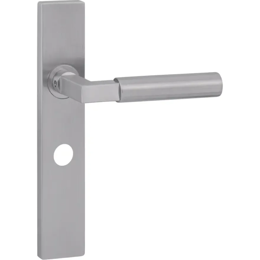 Karwei deurkruk set Fulham recht schild vrij-bezet sluiting 63/8 mm RVS