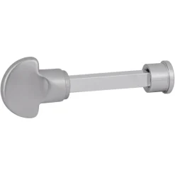 Karwei deurkruk set Gino ovaal schild vrij-bezet sluiting 63/8 mm RVS look aluminium