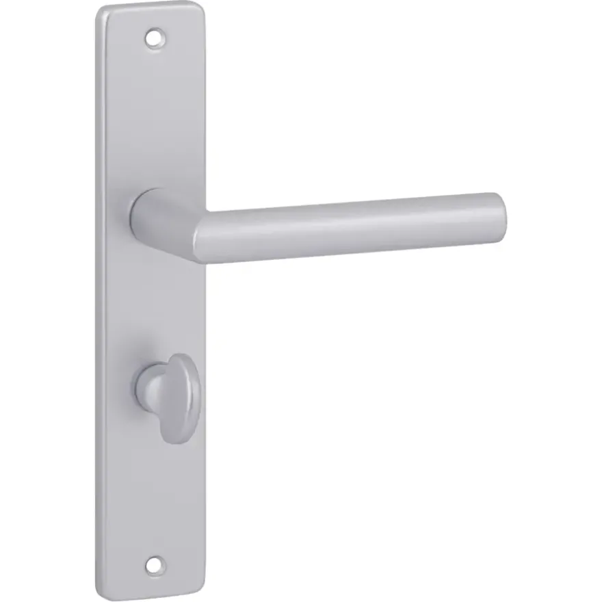 Karwei deurkruk set Greece recht schild vrij-bezet sluiting 63/8 mm ANOX aluminium mat