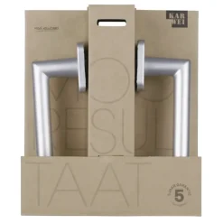 Karwei deurkruk set Greece vierkant rozet ANOX aluminium mat
