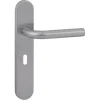 Karwei deurkruk set Henry ovaal schild sleutelgat 56 mm RVS