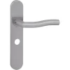 Karwei deurkruk set Kevin ovaal schild vrij-bezet sluiting 63/8 mm RVS