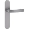 Karwei deurkruk set Lorenzo ovaal blind schild RVS look aluminium