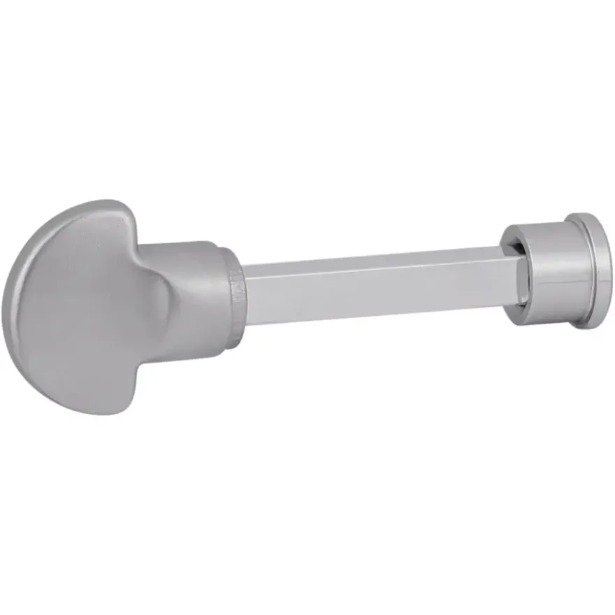 Karwei deurkruk set Lorenzo ovaal schild vrij-bezet sluiting 63/8 mm RVS look aluminium