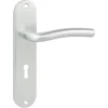Karwei deurkruk set L-vorm ovaal schild sleutelgat 56 mm aluminium