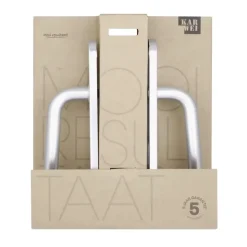 Karwei deurkruk set L-vorm ovaal schild sleutelgat 56 mm aluminium