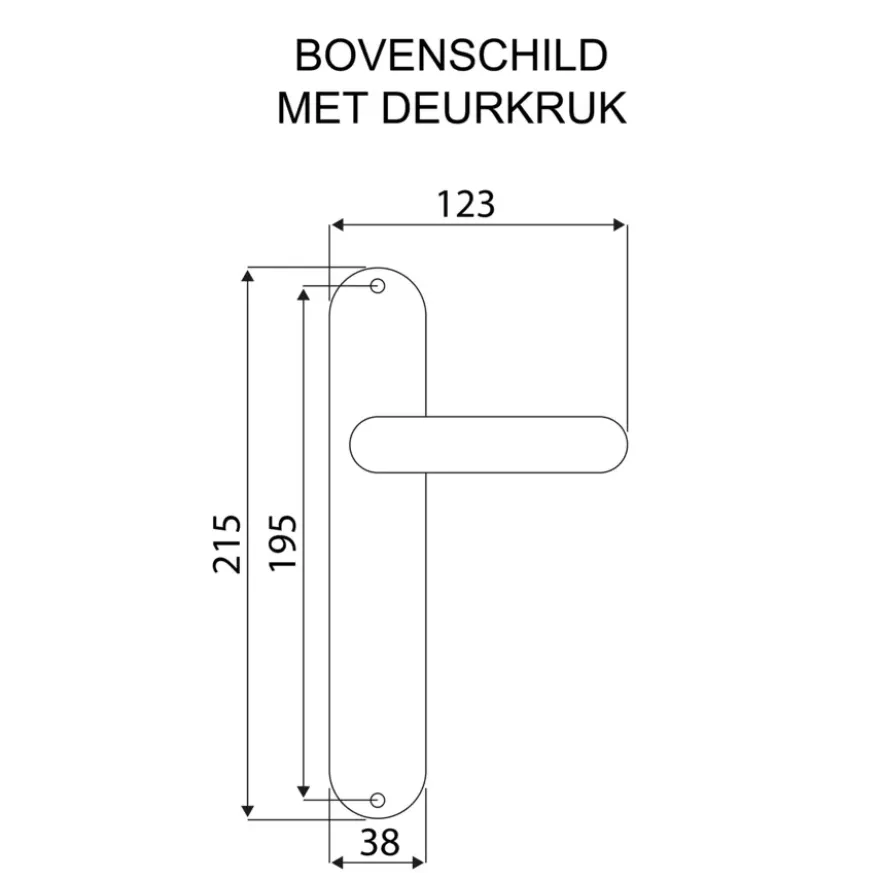 KARWEI deurkrukset Mario langschild blind RVS look (messing)