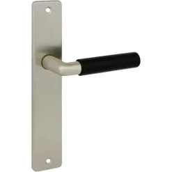 Karwei deurkruk set Nelson recht blind schild RVS look messing