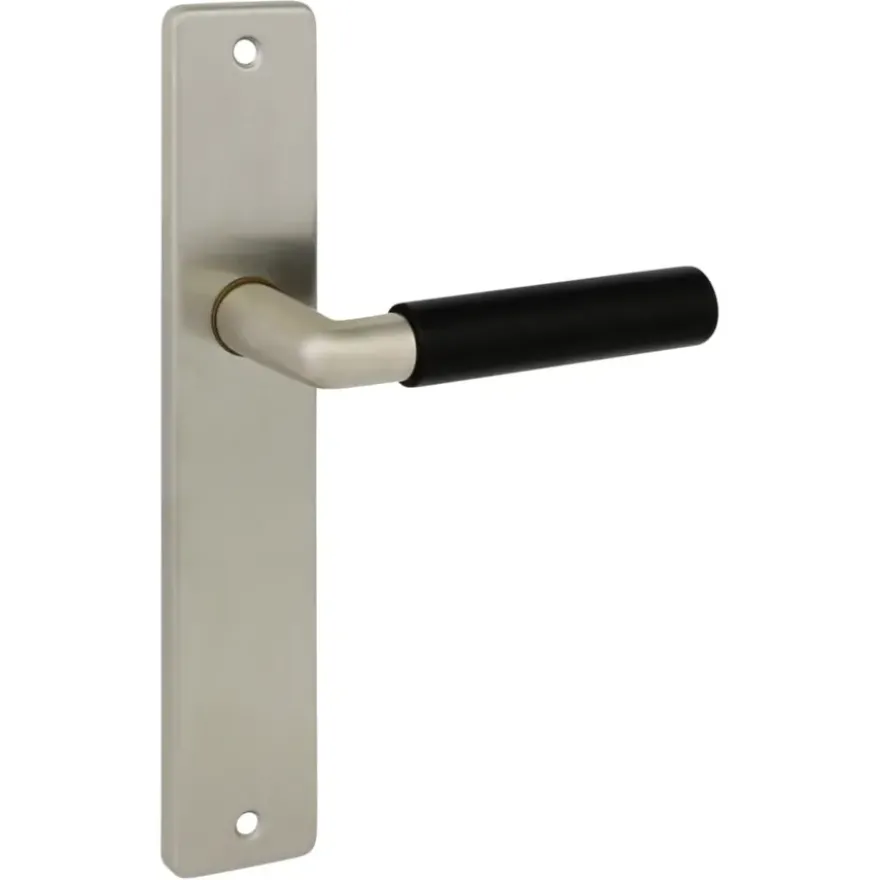 Karwei deurkruk set Nelson recht blind schild RVS look messing