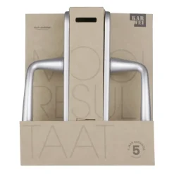 Karwei deurkruk set Portugal ovaal schild sleutelgat 56 mm ANOX aluminium mat