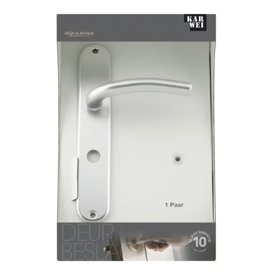 KARWEI deurkrukset Renato langschild vrij-bezet 63/8mm aluminium