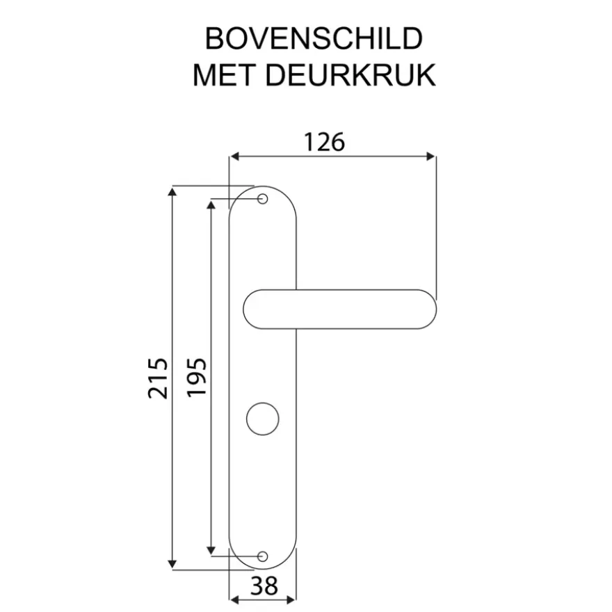 KARWEI deurkrukset Renato langschild vrij-bezet 63/8mm aluminium