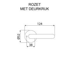Karwei deurkruk set Rita rond rozet RVS look messing