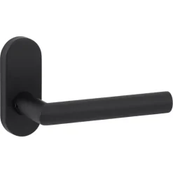Karwei deurkruk set Roberto patent schild zwart RVS