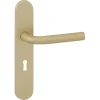 Karwei deurkruk set Rocco ovaal schild sleutelgat 56 mm messing mat