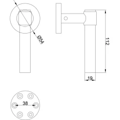 Karwei deurkruk set Romeo rond rozet RVS look aluminium
