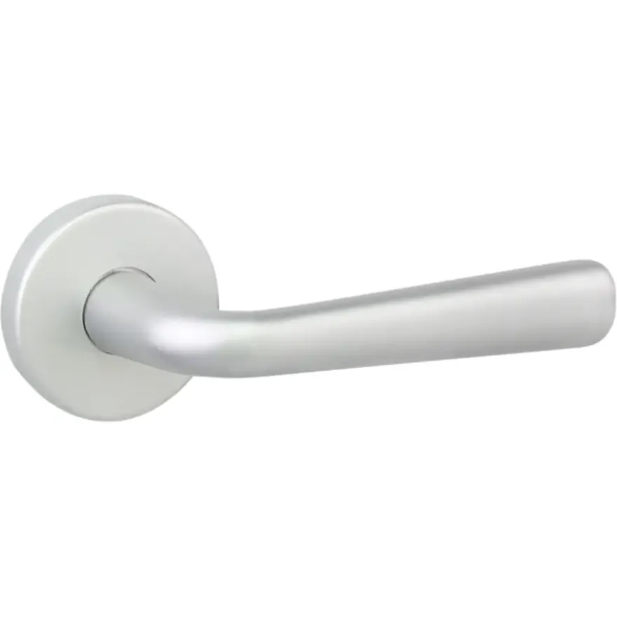 Karwei deurkruk set Spanje rond rozet ANOX aluminium mat