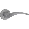 Karwei deurkruk set Stefanie rond rozet RVS look aluminium