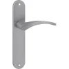 Karwei deurkruk set Stefanie ovaal blind schild RVS look aluminium