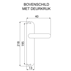 Karwei deurkruk set Stefanie ovaal blind schild RVS look aluminium