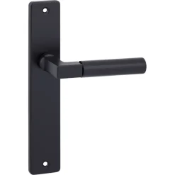 Karwei deurkruk set Stefano recht blind schild zwart aluminium
