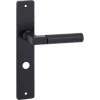 Karwei deurkruk set Stefano recht schild vrij-bezet sluiting 63/8 mm zwart aluminium