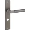 Karwei deurkruk set Stefano recht schild vrij-bezet sluiting 63/8 mm messing antiek aluminium