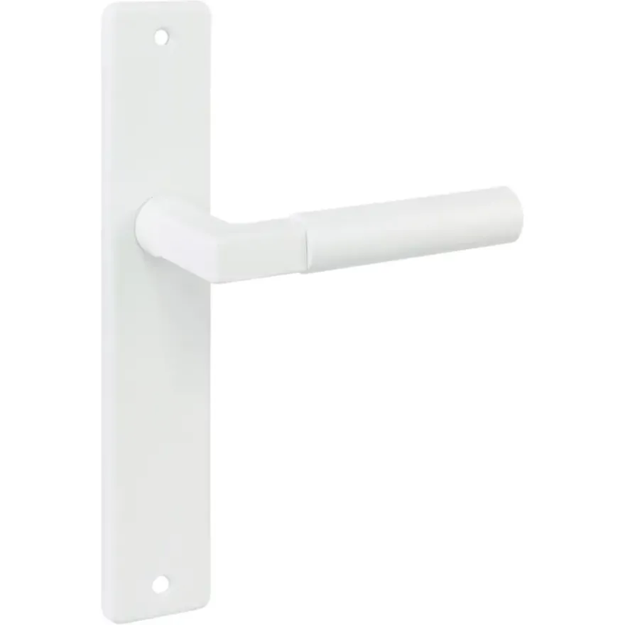 Karwei deurkruk set Stefano recht blind schild wit aluminium