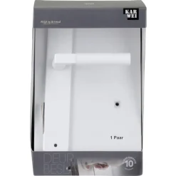 Karwei deurkruk set Stefano recht blind schild wit aluminium
