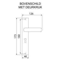 Karwei deurkruk set Wave recht schild sleutelgat 56 mm chroom mat