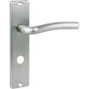 Karwei deurkruk set Wave recht schild vrij-bezet sluiting 63/8 mm chroom mat