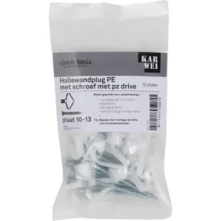 KARWEI Gips holle 10-13mm + uni 4x60mm 12ST