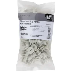 KARWEI Gips plug 6x22mm 50ST + bit