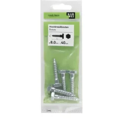 KARWEI houtdraadbout M8x40 mm 5 stuks