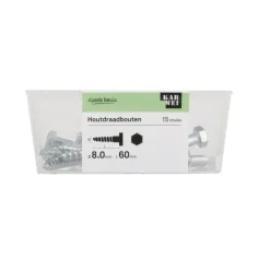 KARWEI houtdraadbout M8x60 mm 15 stuks