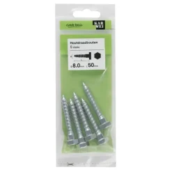 KARWEI houtdraadbout M8x50 mm 5 stuks