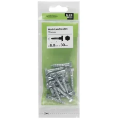 KARWEI houtdraadbout M6x30 mm 15 stuks