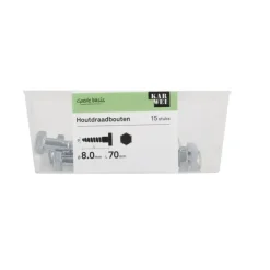 KARWEI houtdraadbout M8x70 mm 15 stuks