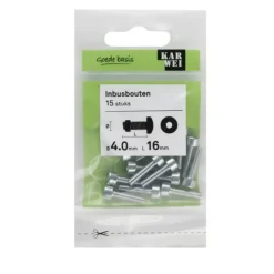KARWEI inbusbout M4x16 mm 15 stuks