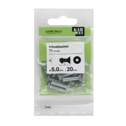 KARWEI inbusbout M5x20 mm 15 stuks
