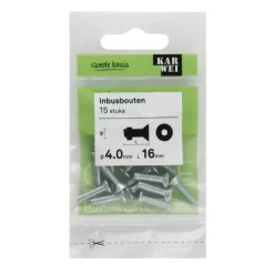 KARWEI inbusbout M4x16 mm 15 stuks