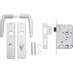 KARWEI insteekslot badkamerslot/wc-slot compleet met deurschild Doorn 50mm PC 63mm