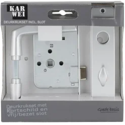 KARWEI insteekslot badkamerslot/wc-slot compleet met deurschild Doorn 50mm PC 63mm