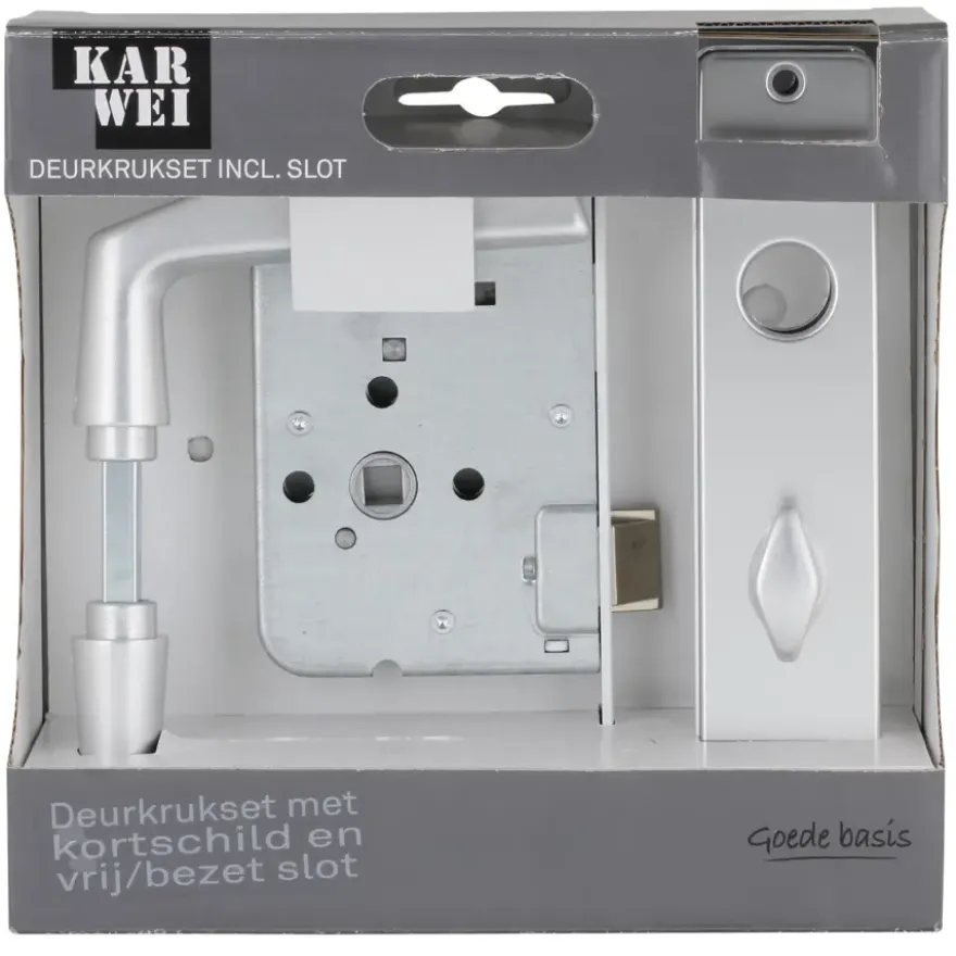 KARWEI insteekslot badkamerslot/wc-slot compleet met deurschild Doorn 50mm PC 63mm