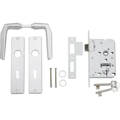 KARWEI insteekslot dag/nachtslot compleet met deurschild Doorn 50mm PC 56mm