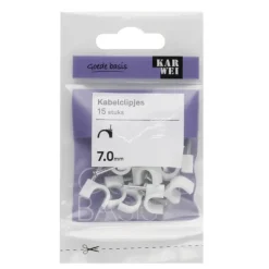 KARWEI kabelclip wit 7 mm (15 stuks)