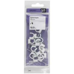 KARWEI kabelclip wit 10 mm (15 stuks)