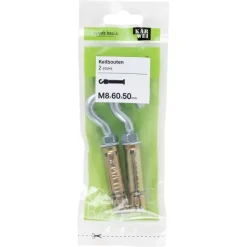 KARWEI keilbout met haak verzinkt M8x60 mm 2 stuks